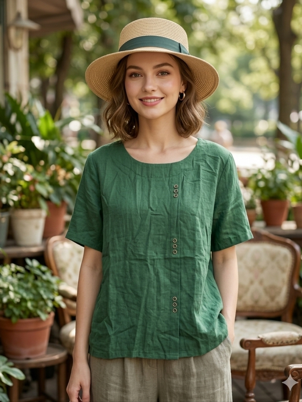Green Women's Top